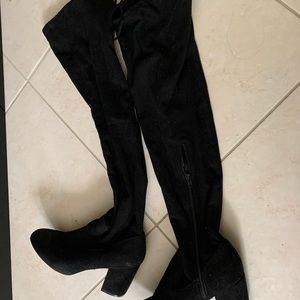 Black Knee High Boots - Size 9